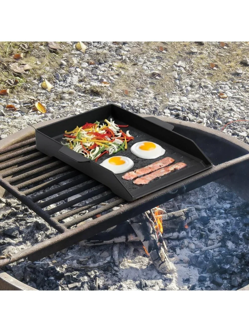 Universal Cast Iron Non-Stick Griddle for Grills & Ovens, 18.1